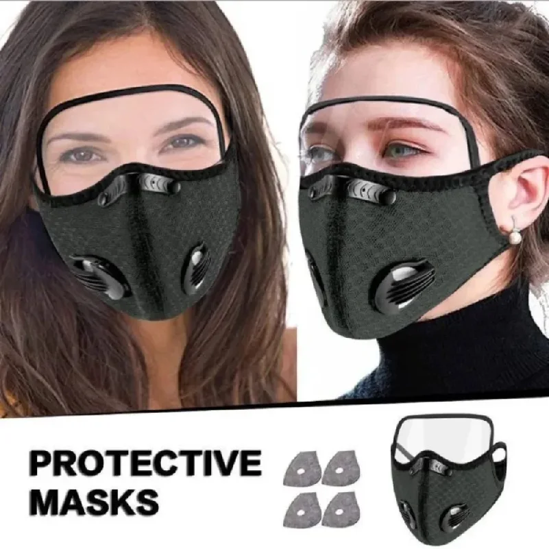 Masque anti-poussière chantier avec filtre charbon actif, lavable, 1 pièce