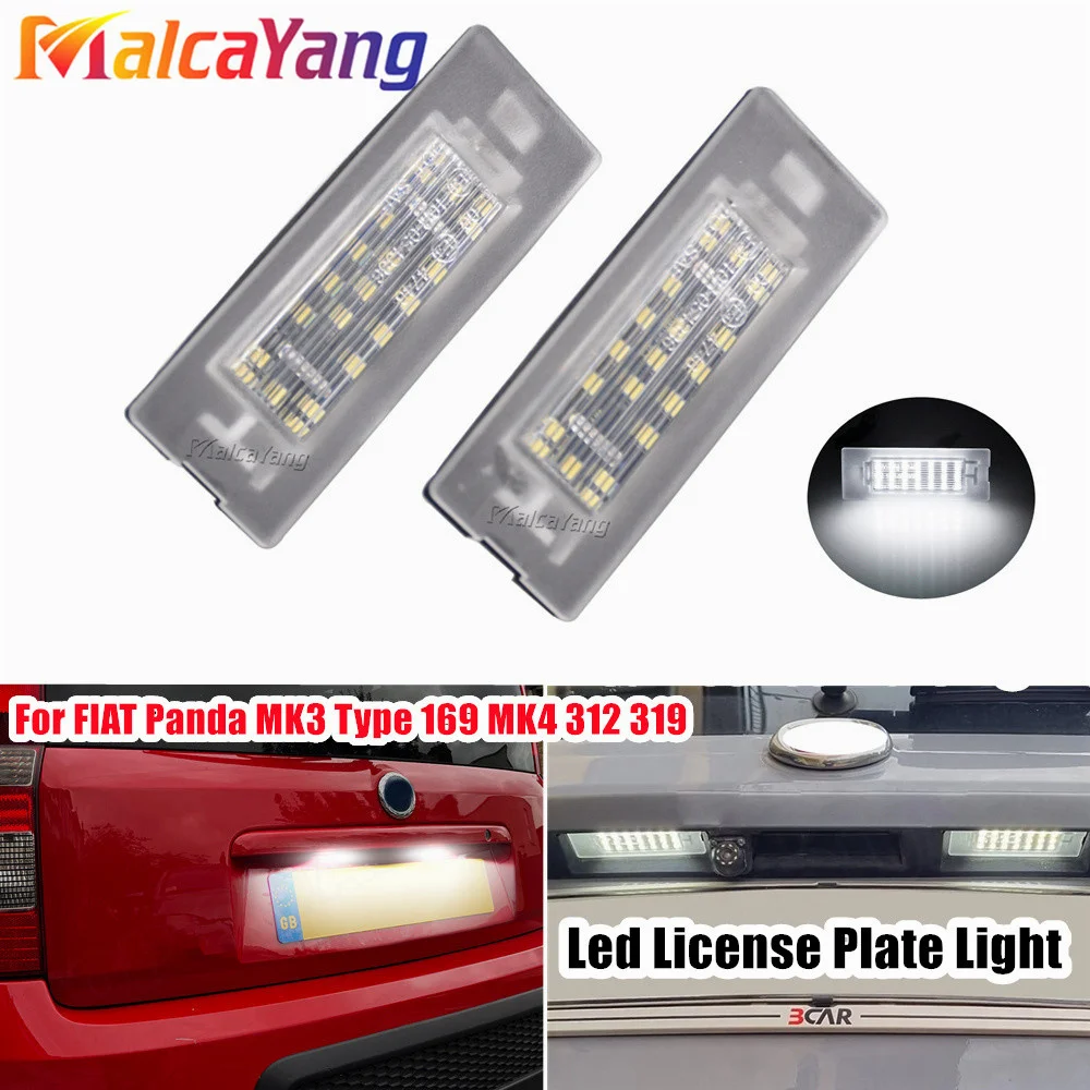 POPMOTORZ LED Luci Targa, 2 Pezzi Luce Targa a LED 18 LED 2835 SMD con Canbus Sesign Senza Errori 6000k Xenon Bianco per Ford Fiesta JA8 Focus DA3 5D Focus DYB S-MAX