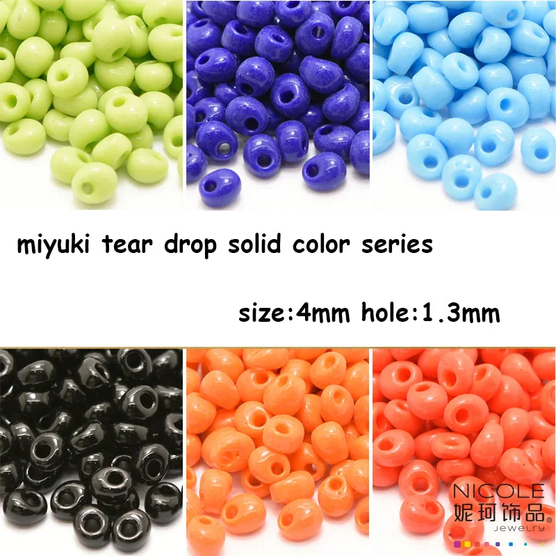 

Japan Imported Miyuki Glass Beads Water Drop Beads 4mm 7 Colors Solid Color 10g