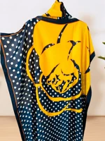 Robe caftan à col rond, robe ample à manches chauve-souris à la mode avec écharpe, vêtements pour femmes 4