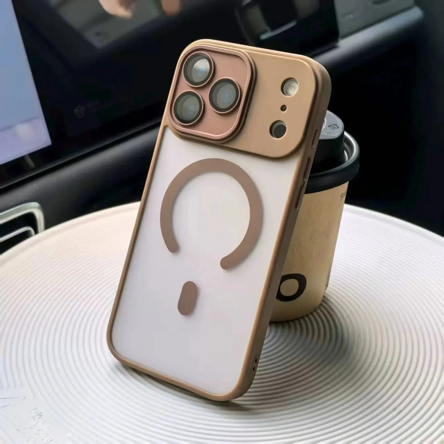 Matte Translucent Magnetic Magsafe Phone Case with Lens Protection