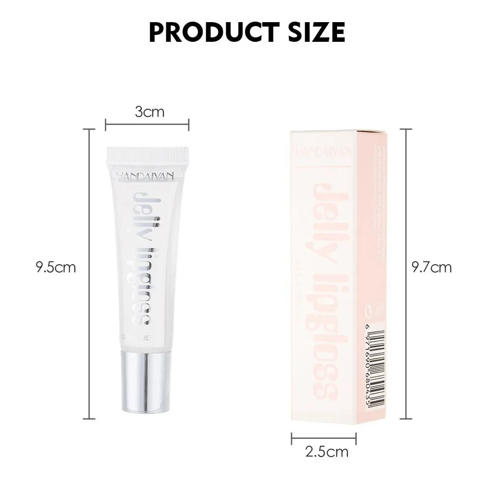New Shiny Jelly Lipstick Cream Liquid Lip Gloss Moisturizing Nourishing Lip Plumper Enhancement for Women Cosmetic