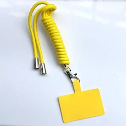 Universal Adjustable Phone Lanyard with Detachable Neck Strap and Safety Tether - Polyester / Nylon (Yellow)