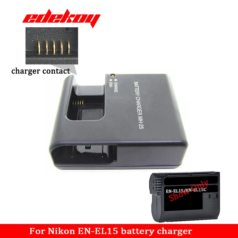 Carregador de Bateria para Câmera Nikon Mh25 mh 25 En-el15 en El15 Enel15 v1 D600 D610 D7100 D810 D7000 D800 - Image 4