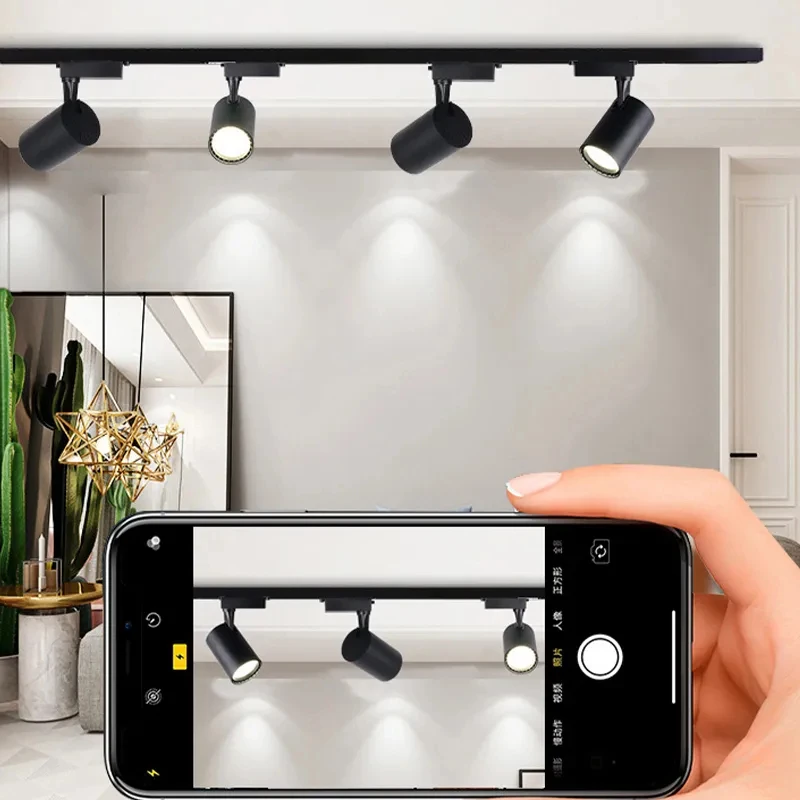 LED Track Light Set COB Track Lamp Rail Lighting for 20/30/40W Home Spotlight Indoor Clothing Shop Store Bedroom Lamp Fixture 2