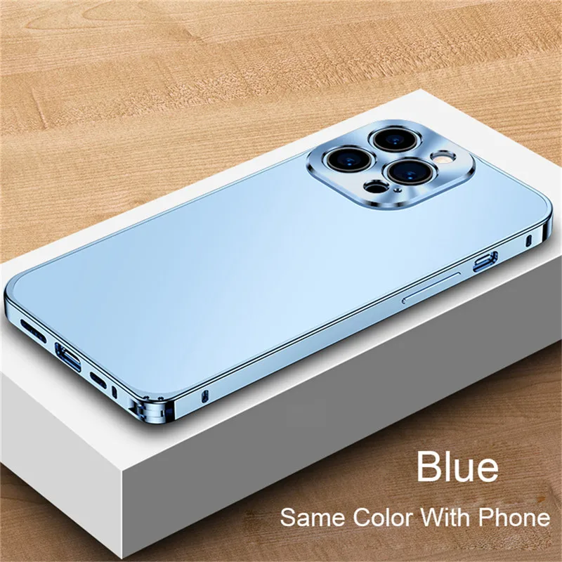 

Роскошный чехол из алюминиевого сплава с металлической рамкой для Iphone 13 Pro 13 Pro Max, ударопрочные Матовые акриловые чехлы для iPhone 13