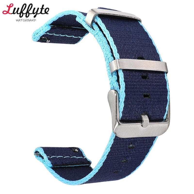 Quick Release Canvas Sport Watchband - Colorful Nylon Weave Strap