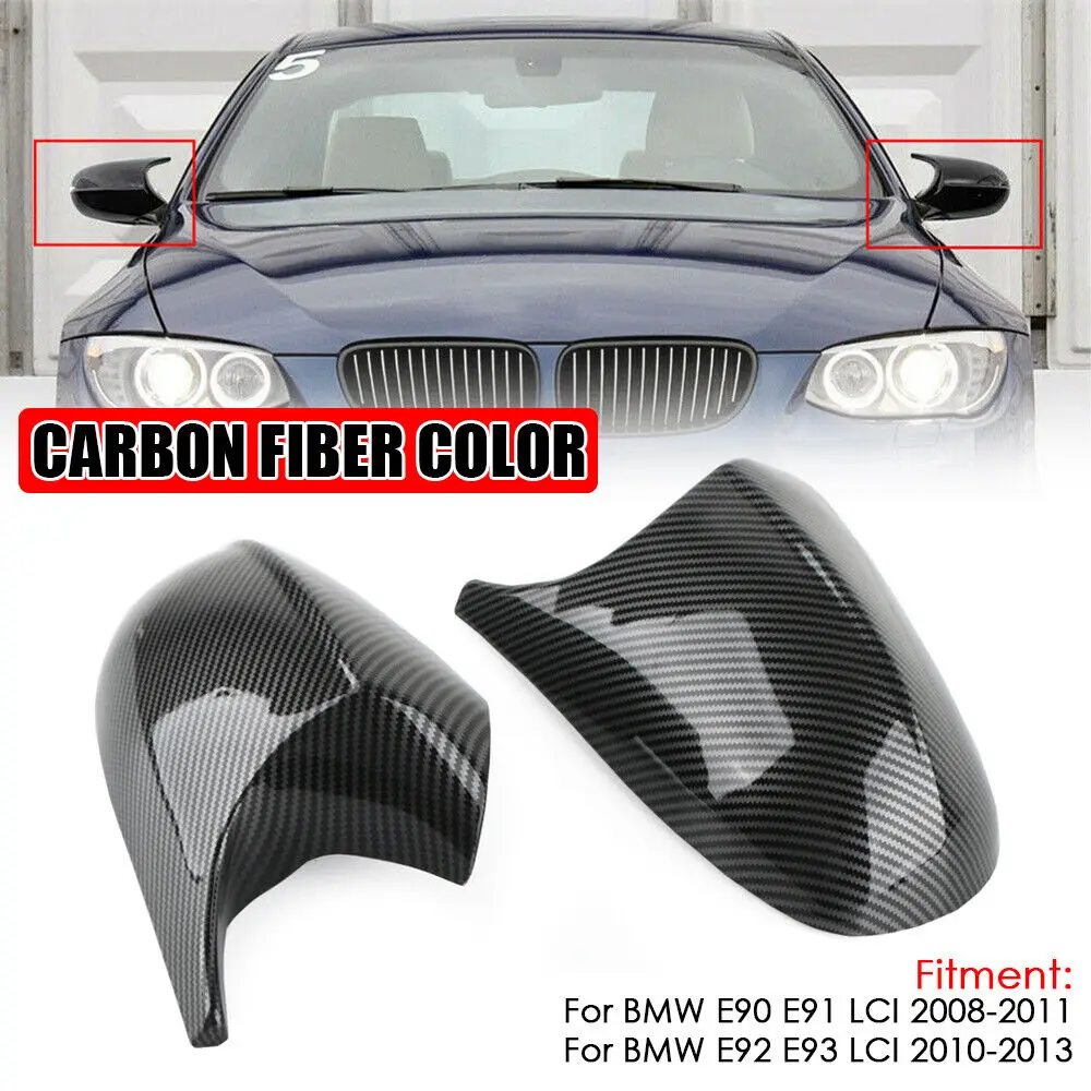 

Rearview Side Mirror Cover M Accessories Carbon Fiber Black For BMW Facelift E90 E91 2008-2011 E92 E93 2010-2013 LCI Car Styling