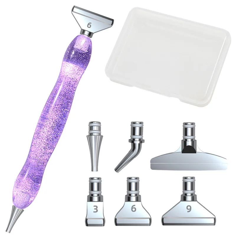 1 Set 5D Resin Crystal Diamond Painting Pen with Metal Tips Tray Glue Clay Non-slip Mat Diamond Painting Cross Stitch Tools Kit 