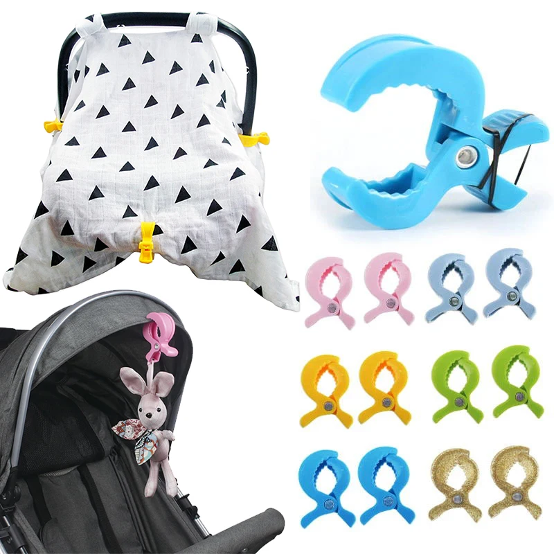 

1-6PCS Baby Car Seat Accessories Toy Alligator Clip Pram Peg Stroller Hook Baby Car Seat Clips Toddler Baby Stroller Accessories