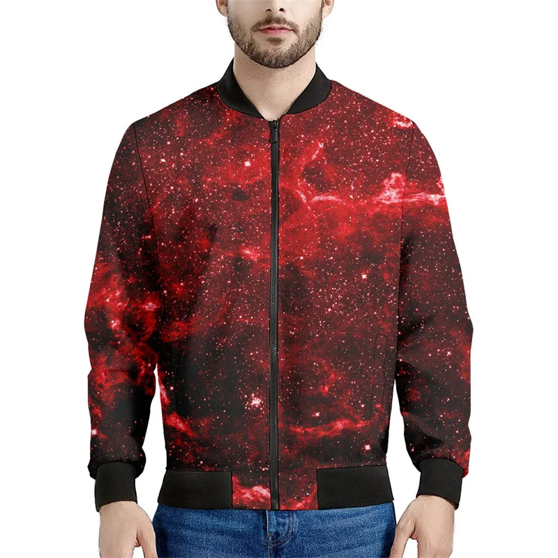 thumbnail image 1 of Chaqueta con estampado 3D de universo colorido para hombre, chaqueta con cremallera y espacio galáctico, abrigo informal holgado, sudadera con cremallera para primavera y otoño, 1 of 5