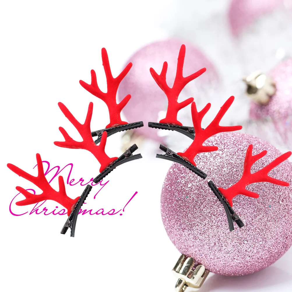 

Antlers Hair Clips Cute Party Decoration Photo Prop Hair Accessories Antlers Hairpin Headdress for Woman Lady Girl