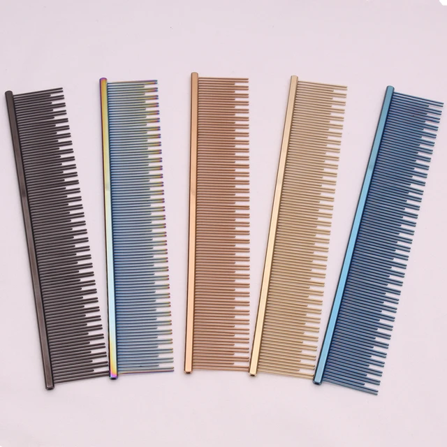 Pet Grooming Combs Aluminum Alloy Brush For Dogs Boundary Knot Massage Tools Professional Salon Cat Hair Cleaning Crescent 7900# 6