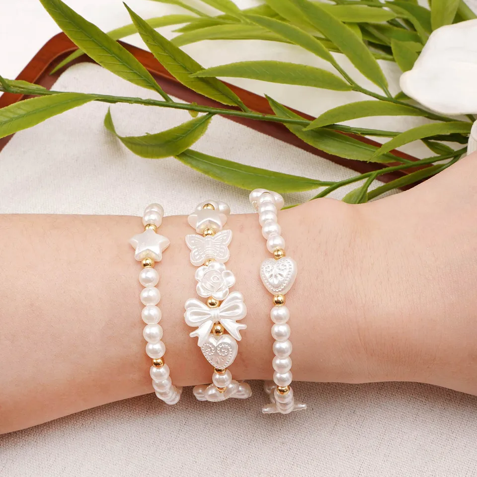Faux Pearl Spacer Beads Kit for DIY Jewelry