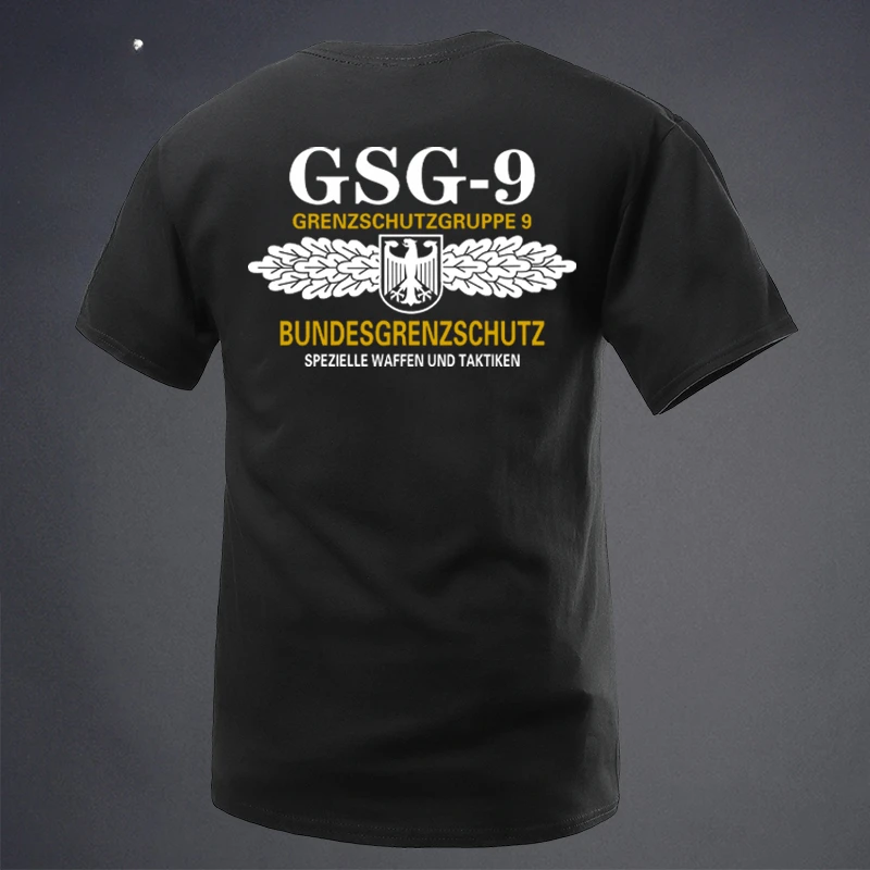 New Tough Guy Club GSG 9 German Action Team T Shirt Military Style Short Sleeve Tactical Streetwear Vintage Fashion Top