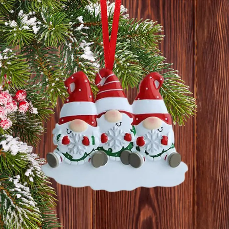 

Christmas Family Gnome Pendant Cute Deer Christmas Pendant Resin Figures Window Decorative Festive Ornament Christmas Tree Decor