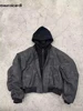 Mauroicardi Spring Oversized Vintage Black Faux Suede Leather jacket Men Zipper Fake 2 Piece Luxury Designer Clothes Hoodie 2024 1