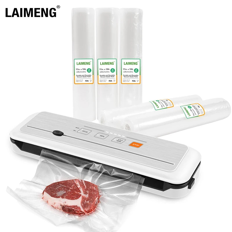 LAIMENG Vacuum Sealer For Sous Vide Packing Machine For Food Storage Vacuum Packer Bags  Vacuum Sealed Foil Rolls S280