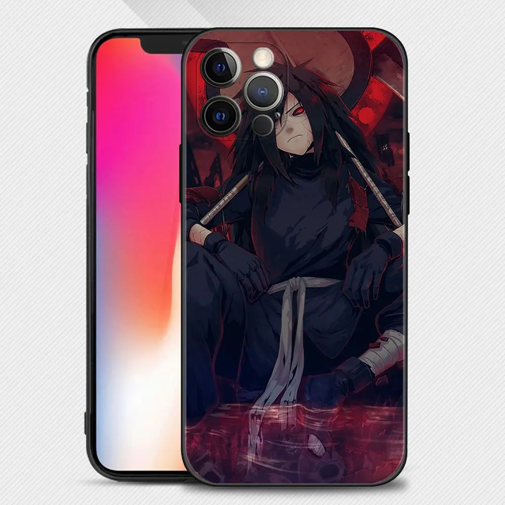 Phone Case For Apple iPhone 13 12 11 Pro Max 13 12 Mini XS Max XR X 7 8 6 6S Plus 5 5S SE 2020 Shell Anime Naruto Madara Uchiha iphone 12 pro max cover