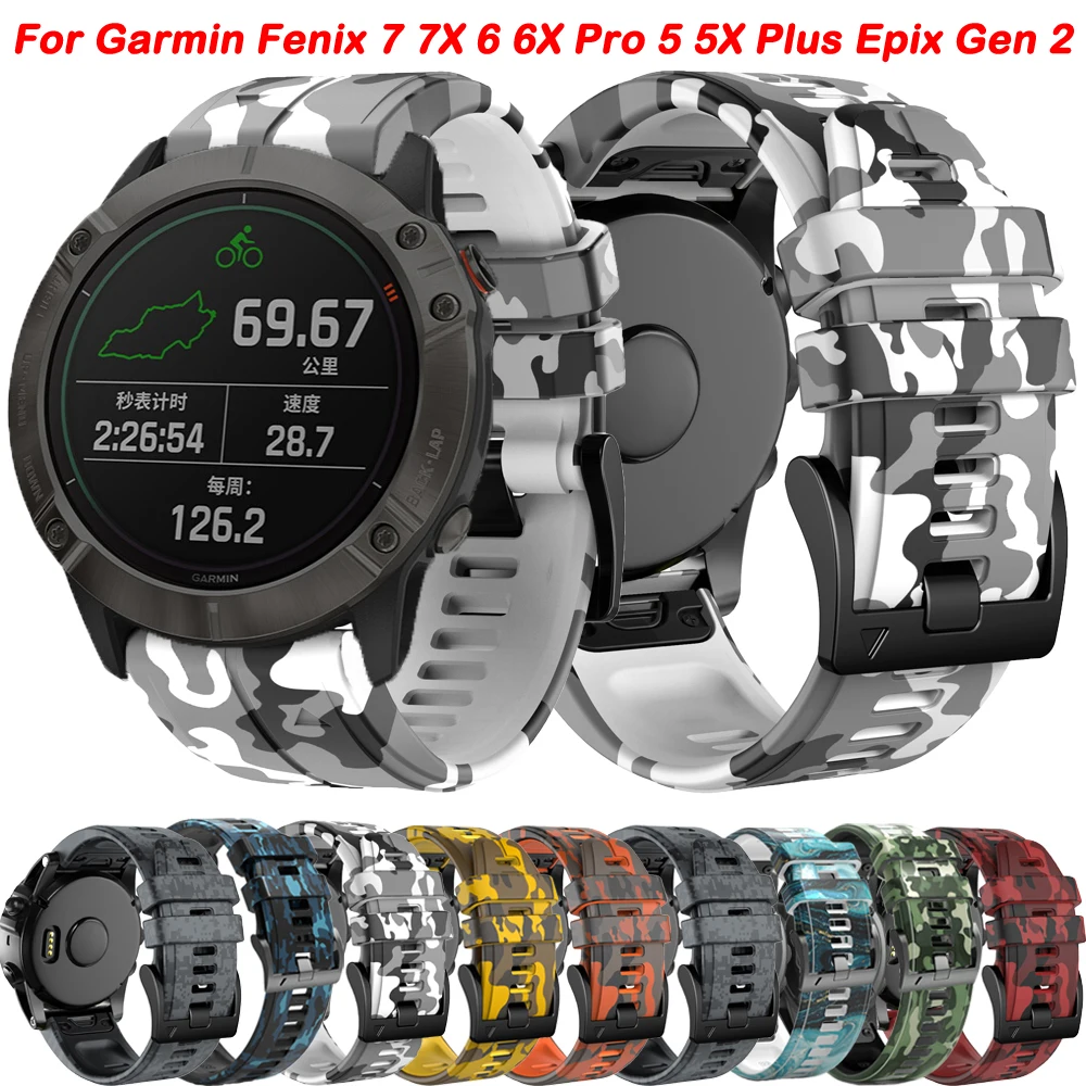 Cinturino In Silicone 22mm Per Garmin Fenix 7/6/5, Forerunner 945, Approach S62, Sgancio Rapido, Sportivo, Ricambio
