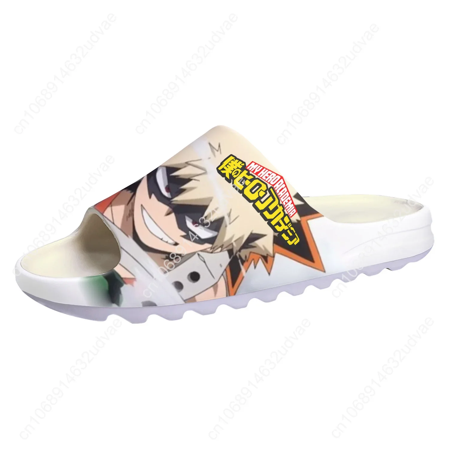 Bakugou Katsuki My Hero Academia Soft Sole Sllipers Step In Home Clog Custom Water Shoes Men Women Teenager Step On Shit Sandals