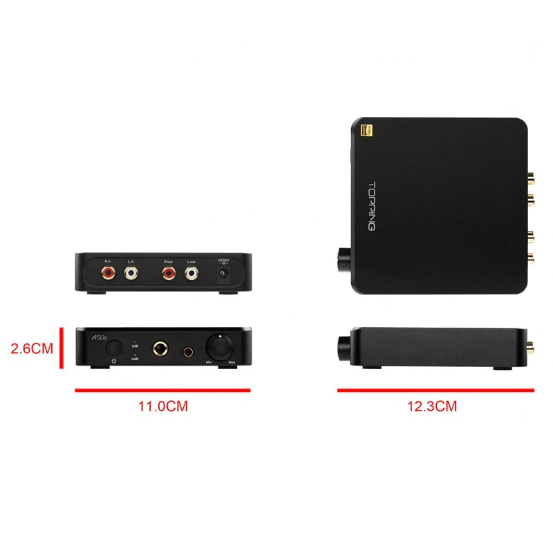 TOPPING A50s NFCA Module Desktop Headphone Amplifier AMP Preamplifier with 6.35 SE 4.4mm Balanced Output 3500mW*2