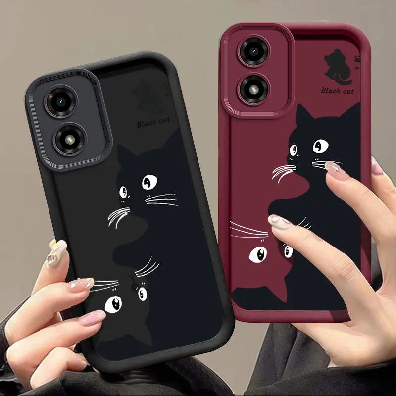 Sleek Black and White Cat Sky Eye Ladder Design Phone Case