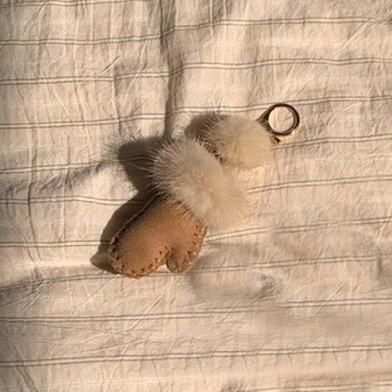 New Fashion Fur Plush Mini Glove Pendant Jewelry Bag Decoration Small Gloves Keychain Hanging Charm Accessories