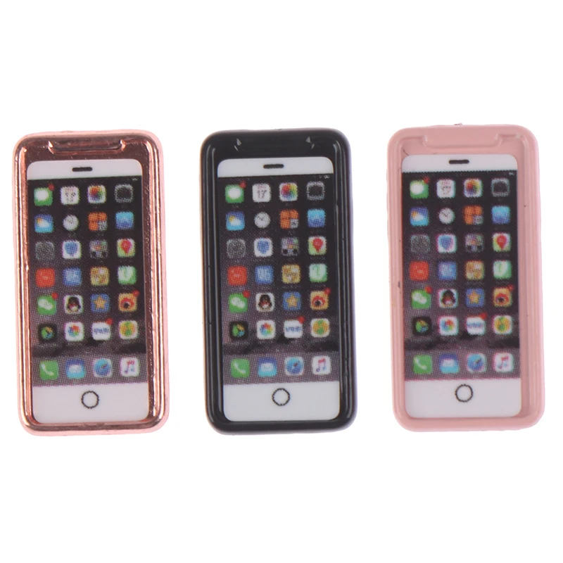 Doll Accessories Mini Resign Mobile Phone Model Simulation Toy for Doll House Decoration 1/12 Dollhouse Miniature