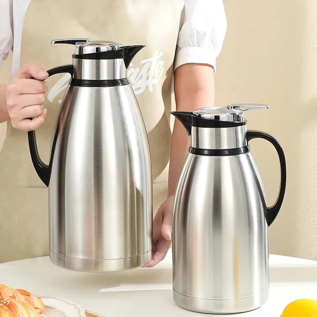 2/3L Large Capacity Insulation Jug Double-layer Vacuum Stainless Steel Insulated Kettle Portable Coffee Thermos Hot Water Bottle 3