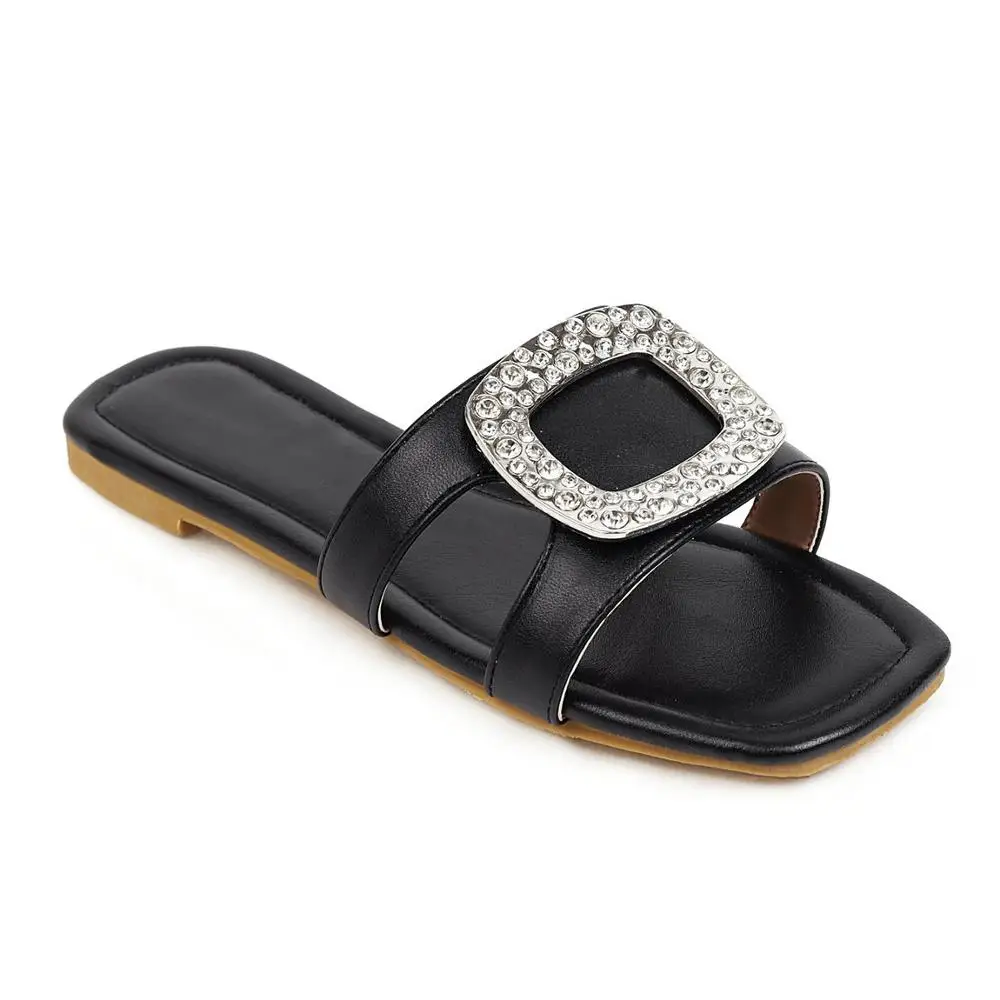 

Women Transparent Black And White Slippers Open Toe Slides Summer Shoes Flattie Mixed Colors 48 34 Rome Style Fits True To Size