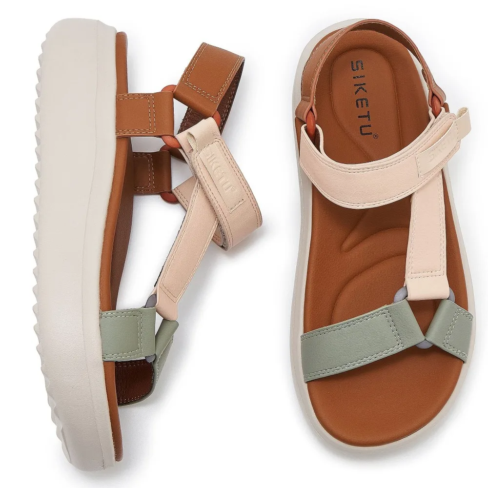 Sandals for Women's 2026 Summer New Lightweight Sandals for Casual Sports Comfort Thick Bottom Large Platform Womens Shoes - 5