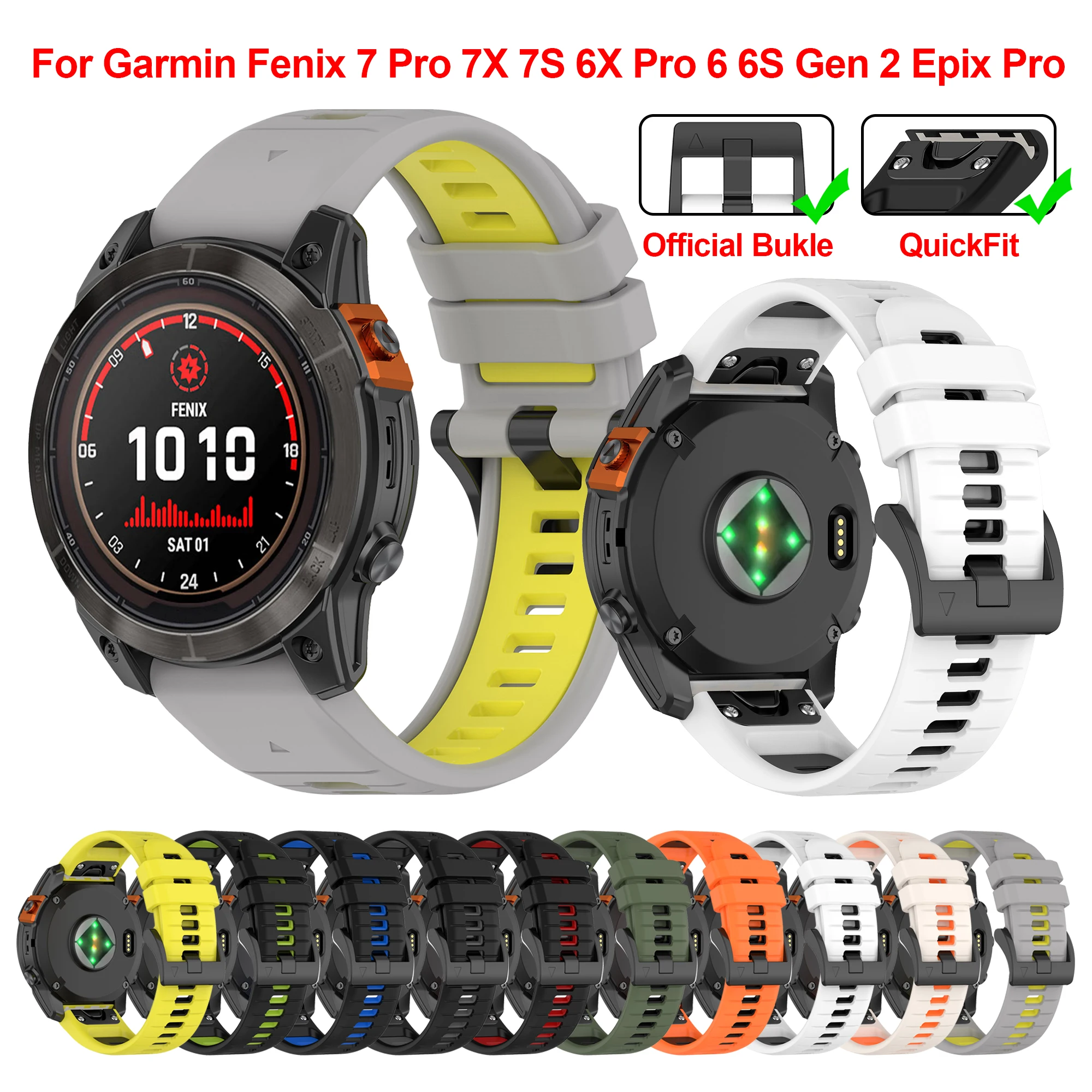 

20 22 26mm Smartwatch band for Garmin fenix 7X 6X 5X 6 Pro 5 7S 5S Plus 3HR D2 Watch strap for Fenix 7 Pro Epix Gen2 945 955 MK2