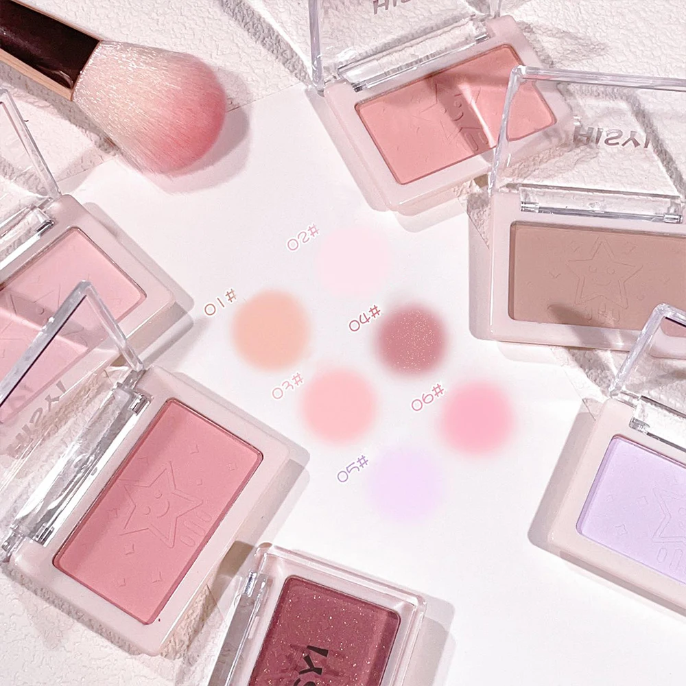 Smart, clear, monochrome blush matte, natural whitening, brightening cheeks, purple nude makeup, fine flash rouge 2