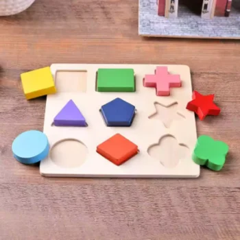 Montessori Wooden Shape Blocks 6