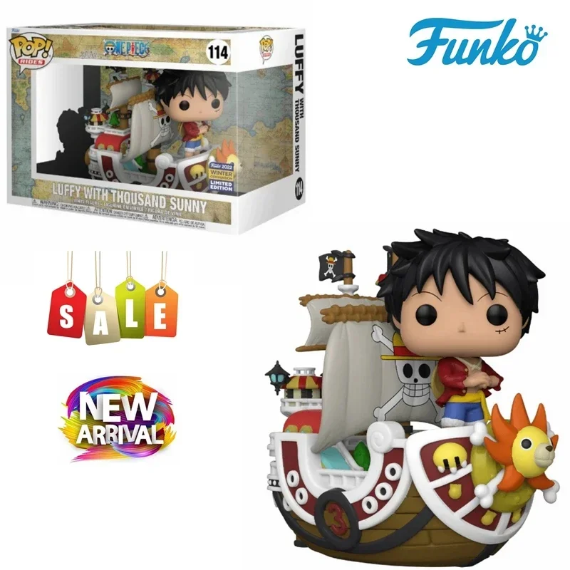 thumbnail image 1 of Figura de vinilo Funko POP RIDES One Piece Luffy con Thousand Sunny 114# Luffy con Going Merry 111# Edición Colección Modelo Juguetes, 1 of 5