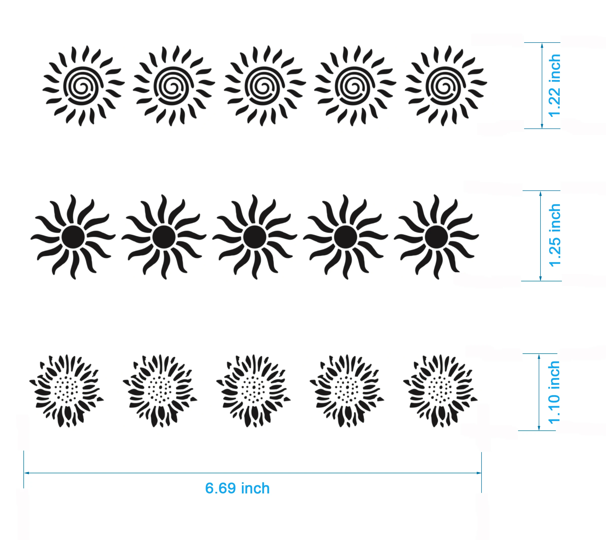 LV FLOWERS STENCIL, Lazy Stencils