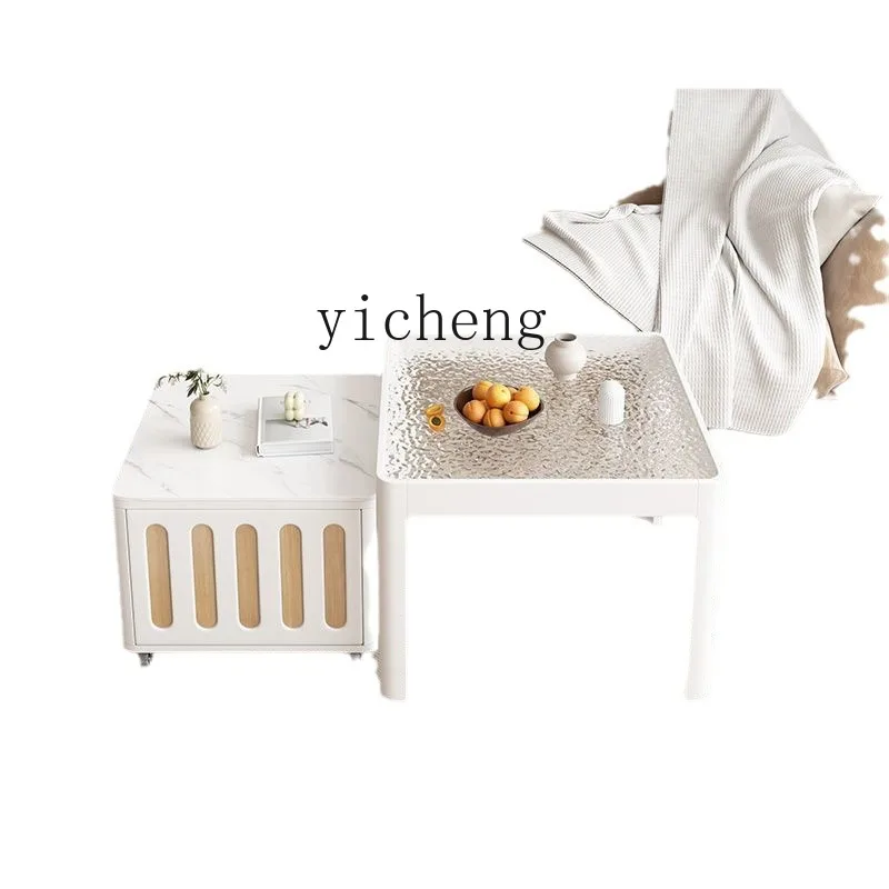 

Простой большой и маленький ТВ-шкаф Xl, чайный столик в кремовом стиле для гостиной