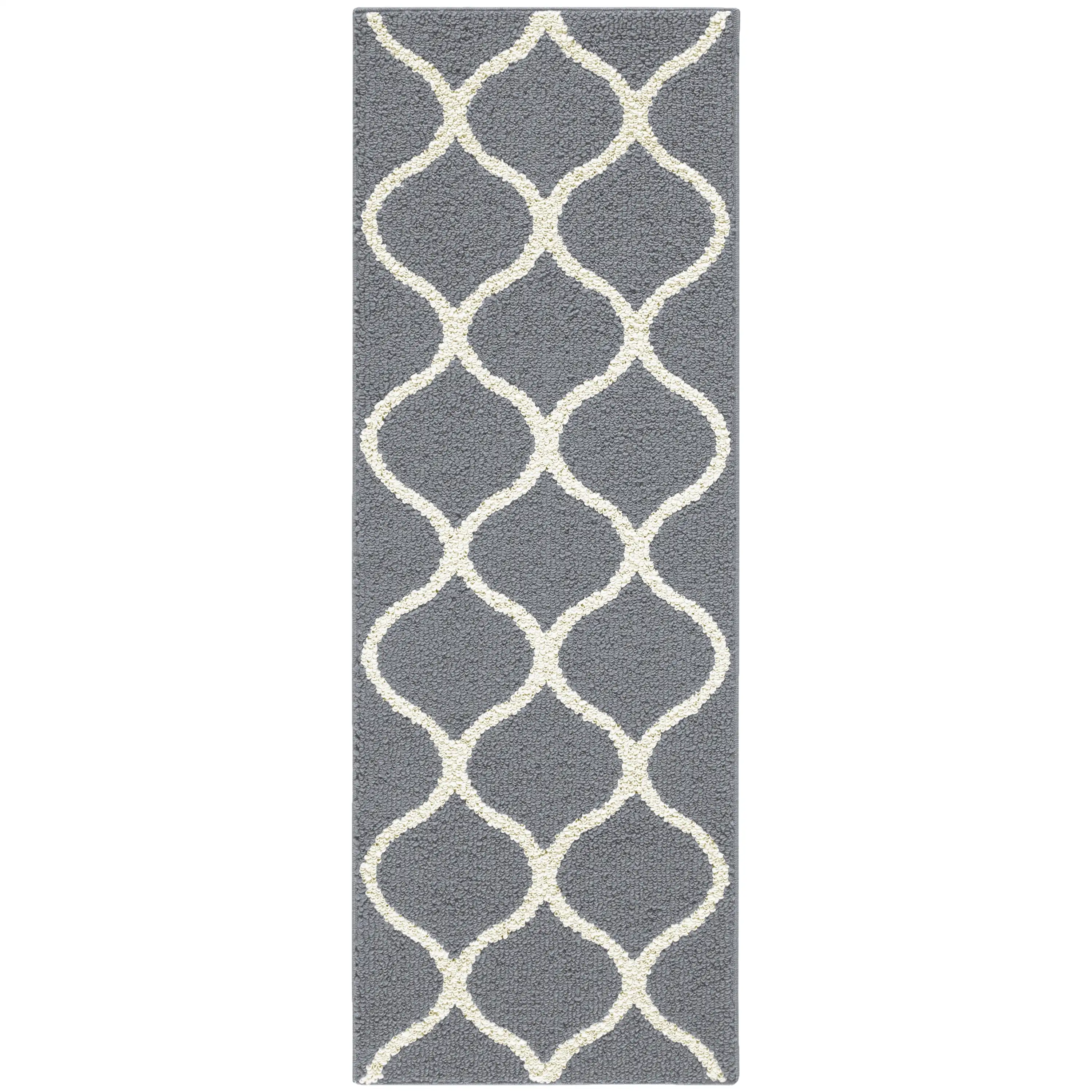 

Mainstays Transitional Fretwork Graphite Gray Indoor Runner Rug, 1'9"x5'