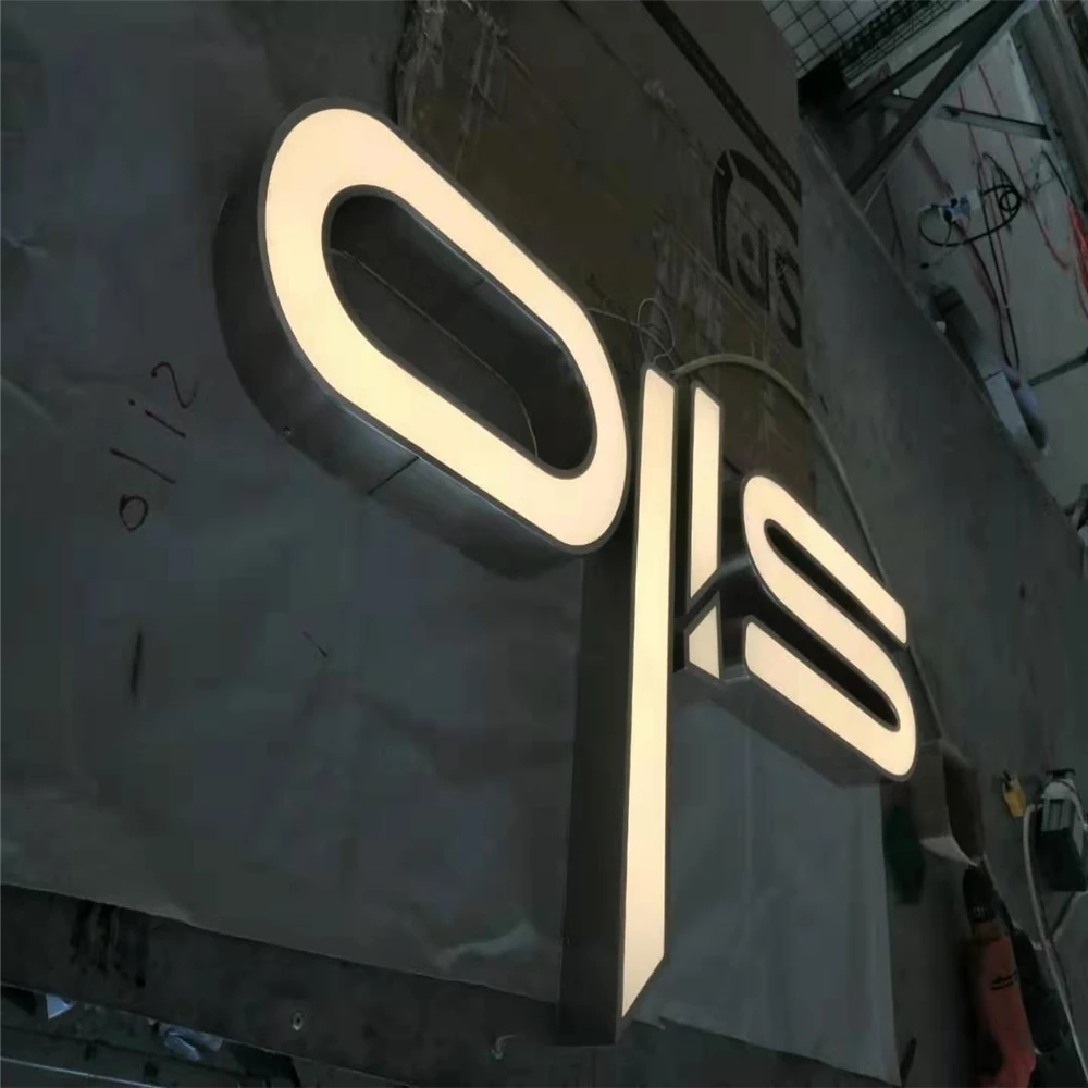

Factory Outlet Outdoor waterproof acrylic stainless steel led letters shop advertising signs