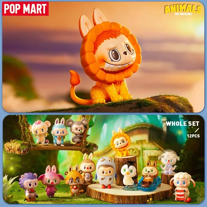 Pop Mart The Monsters Animals Series Blind Box Toys Cute Mystery Box Guess Bag Kawaii Desktop Model For Girl Birthday Gift