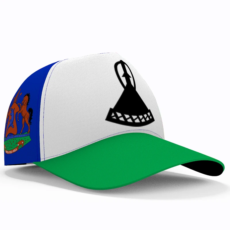

Lesotho Baseball Caps Free 3d Custom Made Name Number Team Logo Ls Hats Lso Country Travel Kingdom Nation Flags Fishing Headgear
