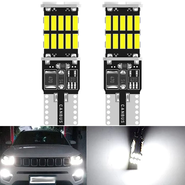 10 PCS T10 W5W 194 LED Signal Light Canbus 12V 24V 7000K White 4014 SMD Car  Interior Dome Door Maps Trunk License Plate Lamps - AliExpress