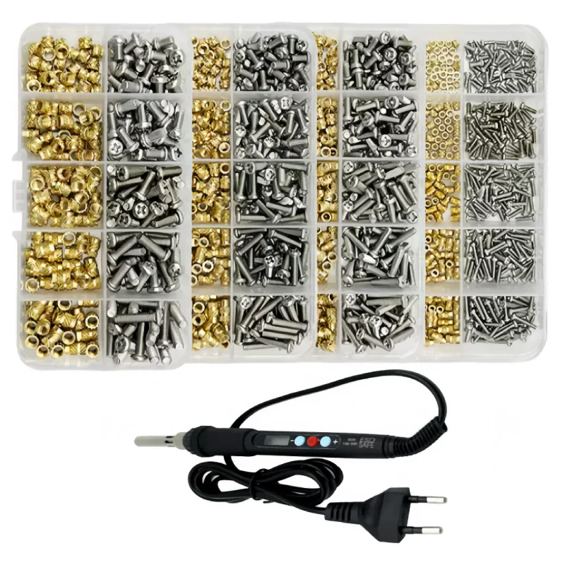 น็อตเกลียวร้อน 420/500 ชิ้น ทำจากสแตนเลสและทองเหลือง สำหรับงานพิมพ์ 3 มิติ งานพลาสติก และงาน CNC 1