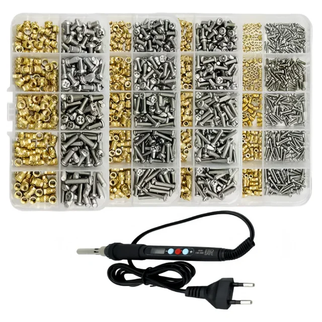 น็อตเกลียวร้อน 420/500 ชิ้น ทำจากสแตนเลสและทองเหลือง สำหรับงานพิมพ์ 3 มิติ งานพลาสติก และงาน CNC 1