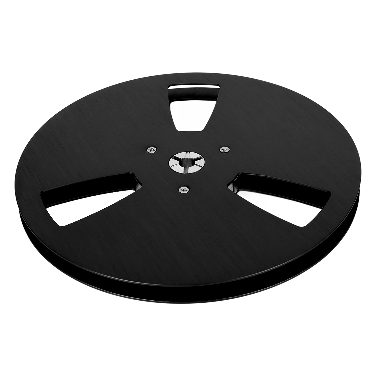 1/4 7 Inch Empty Tape Reel Aluminum Alloy 3 Hole Replacement High Strength Recording Takeup Reel for Reel To Reel Tape Player