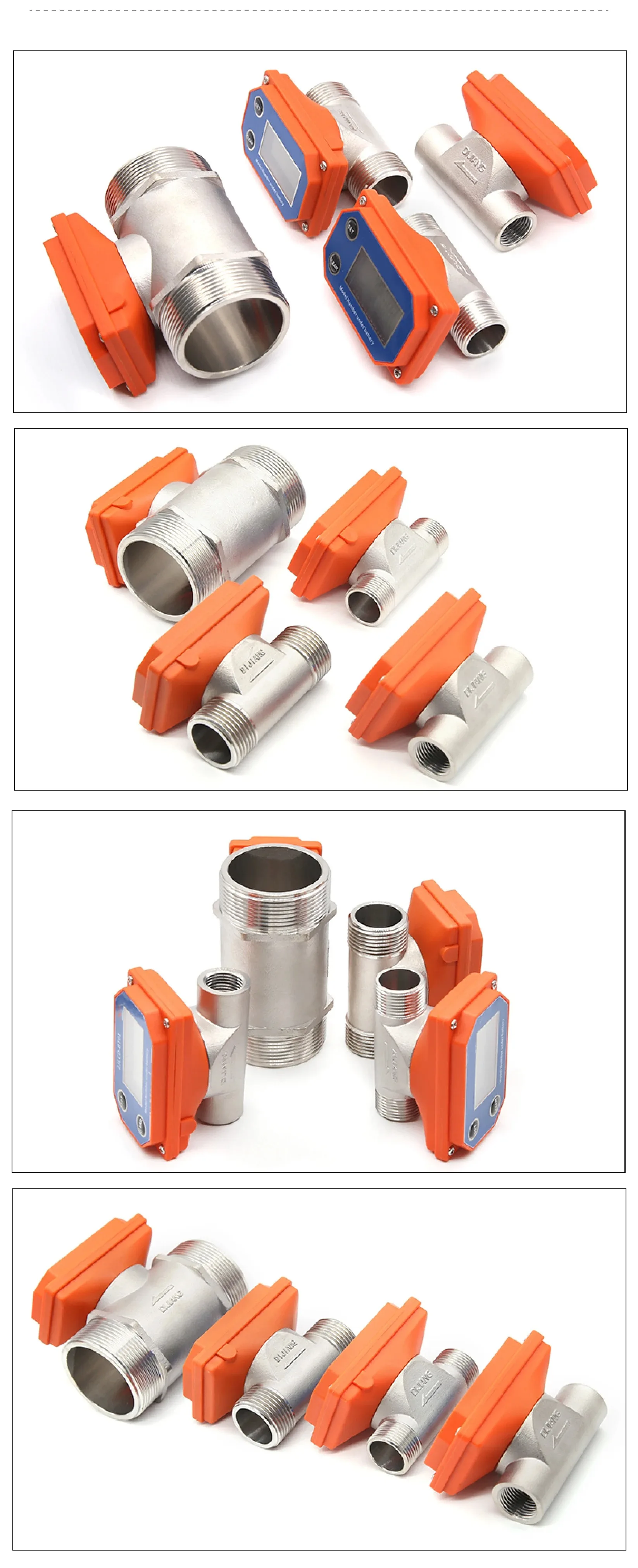 Intelligent Digital Flow Meter Stainless Steel Flowmeter LCD Display Electronic