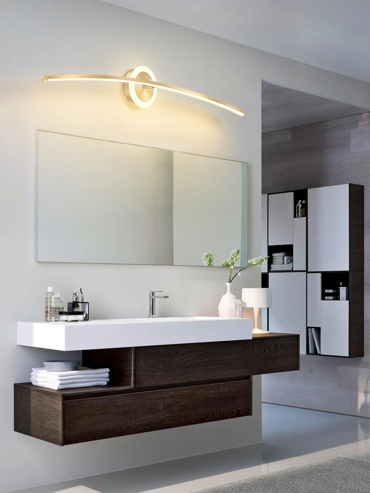 View of Luxury Bathroom Mirrors Lights | Gold Bathroom Mirror Light | Luxury ...