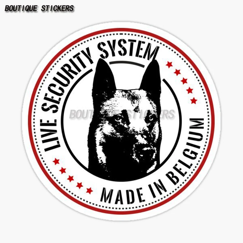 High Quality Car Sticker  Live Security System Made In Belgium Belgian Malinois High Grade Waterproof Pvc Stickercover Scratches
