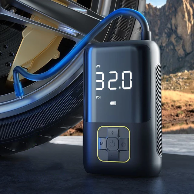 Compresseur d'air de voiture polyvalent, gonfleur de pompe électrique, USB  Type-C, batterie aste 4000mAh, vélo, moto, voiture, 150PSI - AliExpress